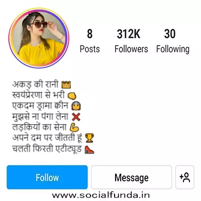Bio For Instagram For Girls Attitude In Hindi