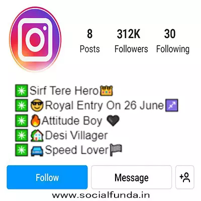 Instagram Bio For Boys Attitude Stylish