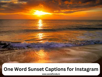 One Word Sunset Captions for Instagram