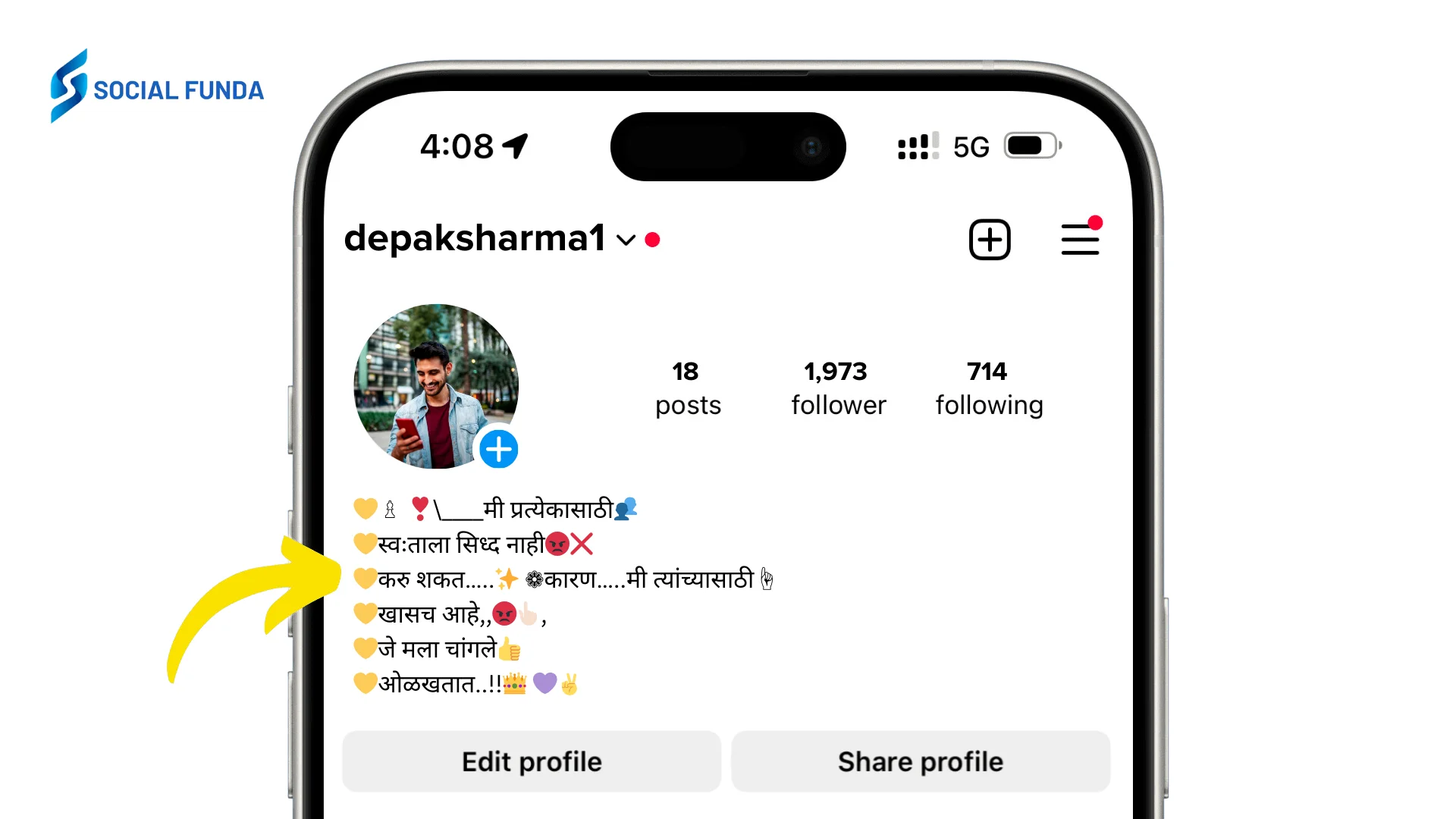 Instagram VIP Bio Marathi